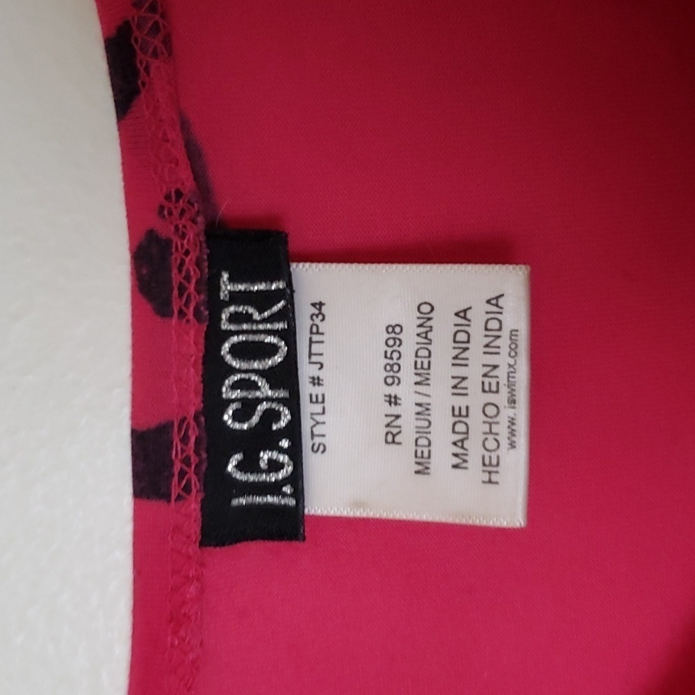 IG sport vintage midi double slit rockfish print, hot pink, women's size medium - Picture 7 of 10